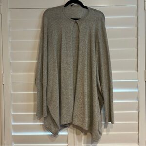 Escada Oversized Cashmere Cardigan Sweater Grey One Size